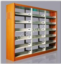 全钢制书架定制批发直销,钢木书架价格480一套,钢制三角书架罗村厂家